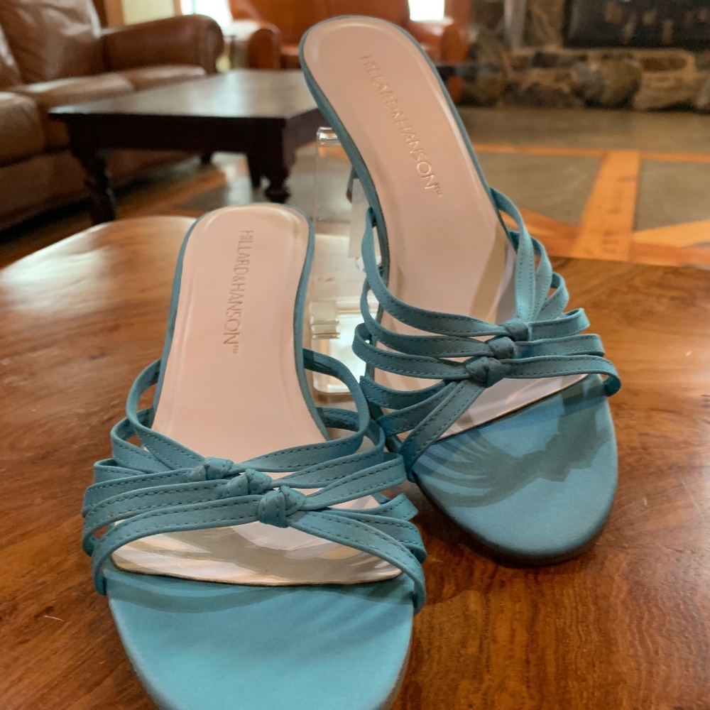 Hillard & Hansen Strappy Open Toe Kitten Heel 8M